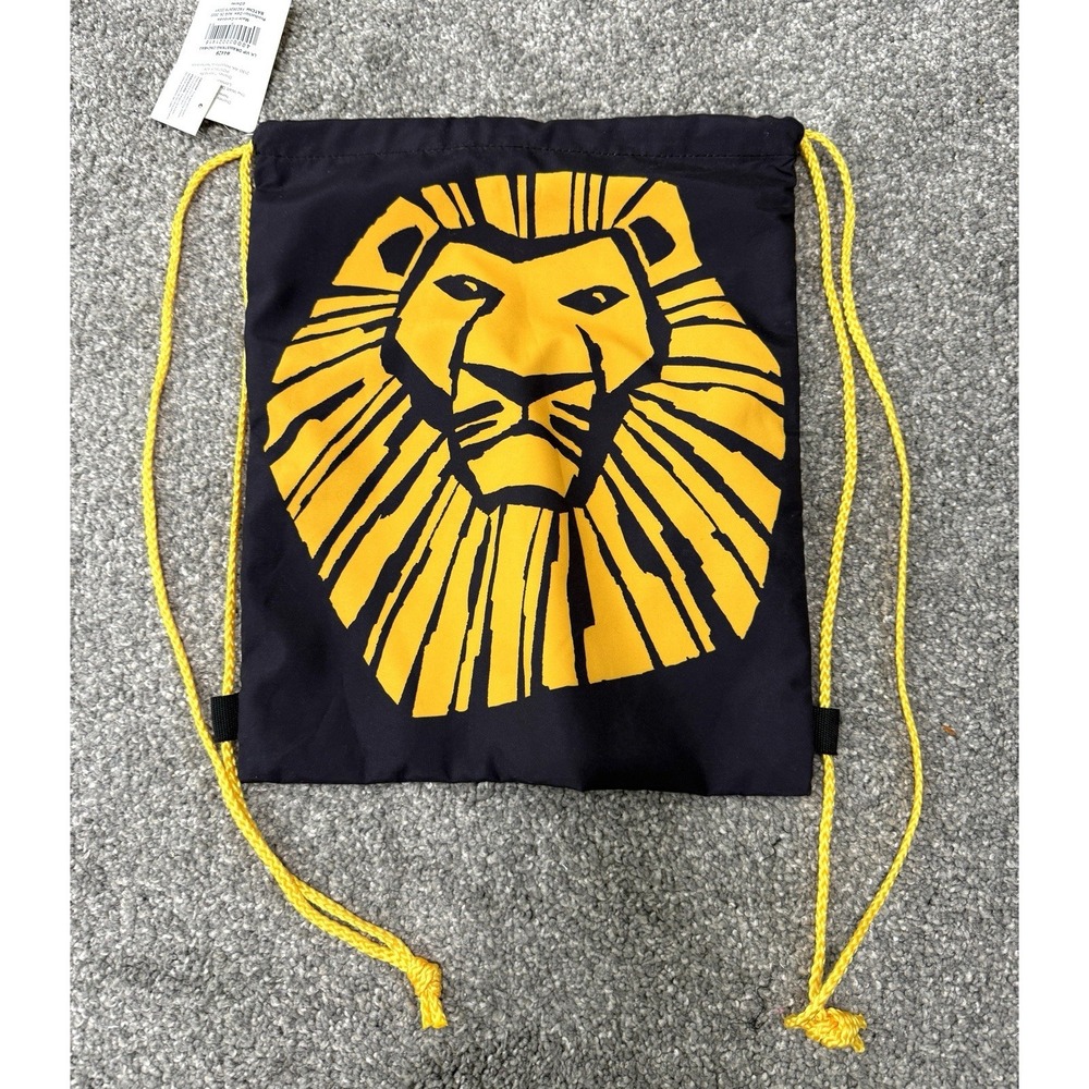 New Disney The Lion King Broadway Musical Drawstring Backpack Bag Tote Cinchbag